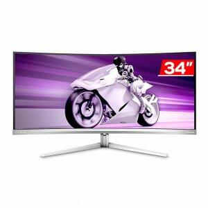 Monitor Gamer Philips Evnia, 34 Pol, OLED, QHD, Curvo, 0.1ms, 175Hz, HDMI/DP