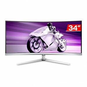 Monitor Gamer Philips Evnia, 34 Pol, Mini Led, QHD, Curvo, 2.5ms, 165Hz