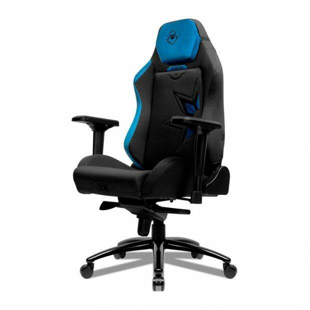 Cadeira Gamer Mancer Cycles Z Season, Espuma Moldada, Braco 4D, Preto e Azul, MCR-CCS-BLU