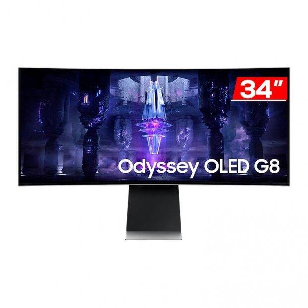 Monitor Gamer Samsung Odyssey OLED G8, 34 Pol, Curvo, WQHD, 0,1ms