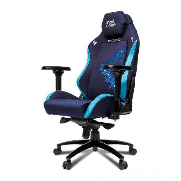 Cadeira Gamer Pichau Intel Unlocked, Espuma Moldada, Braco 4D, Azul, PG-INTEL-01