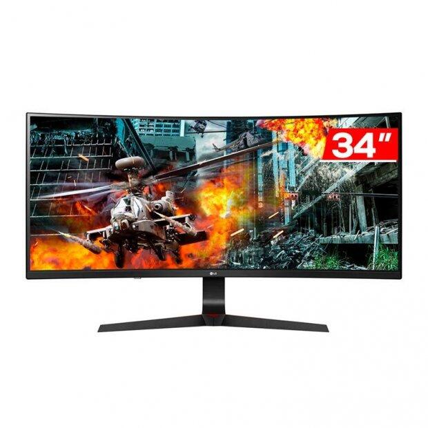 Monitor Gamer LG UltraGear, 34 Pol IPS, UW-FHD, 1ms, 144Hz, FreeSync, G-Sync, HDMI/VGA