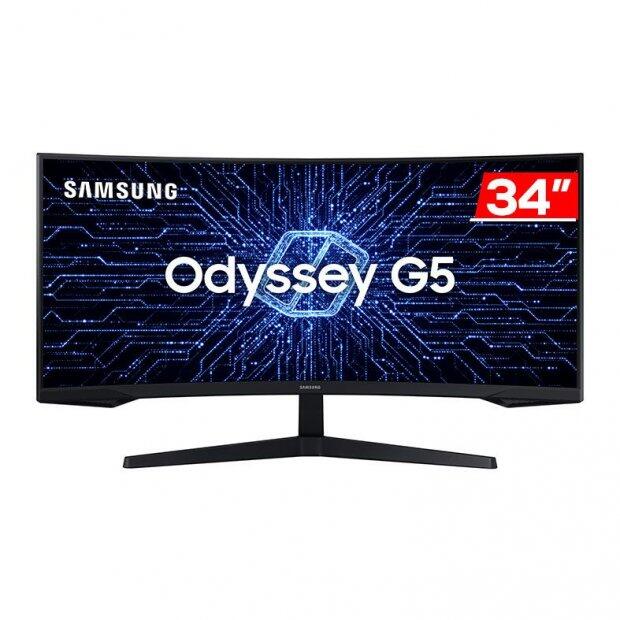 Monitor Gamer Samsung Odyssey G5, 34 Pol, VA, WQHD, 1ms
